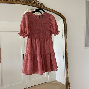 Floral Pink Mini Dress